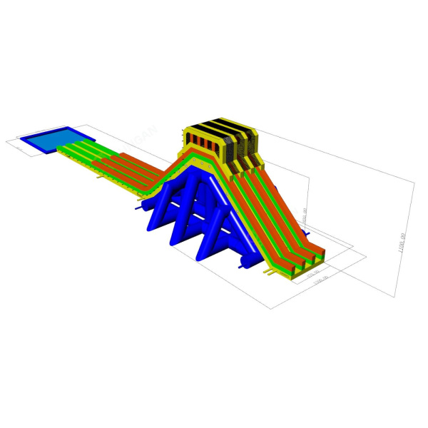 Dmuchana zjeżdżalnia wodna Giga - 52 metry  - 4
