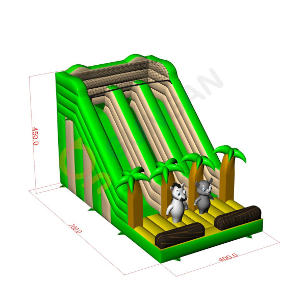 Podwójna dmuchana zjeżdżalnia dżungla  - 4