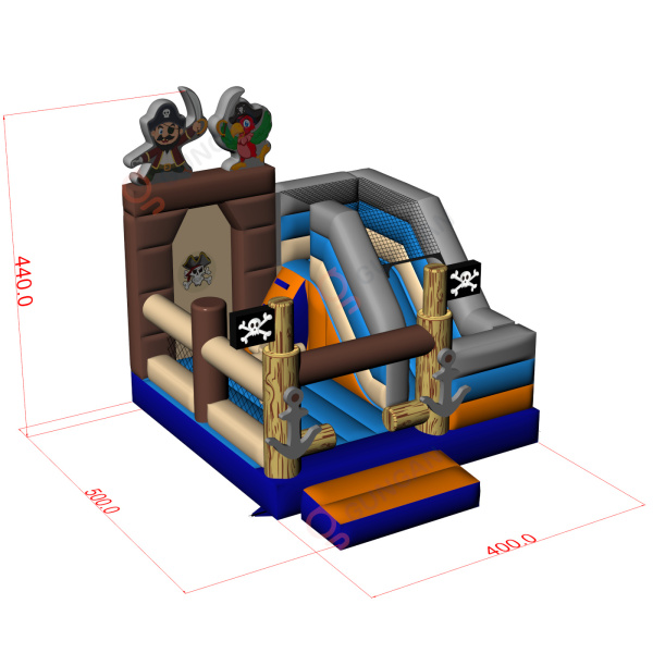 Dmuchaniec ze zjeżdżalnią - combo pirackie  - 6