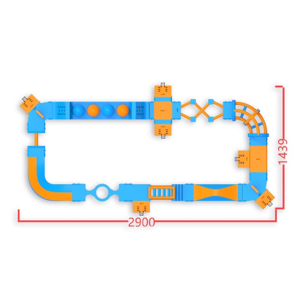 Nafukovací vodní park Poseidon (29 x 14 m)