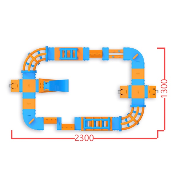 Nafukovací vodní park Omikron (23 x 13 m)