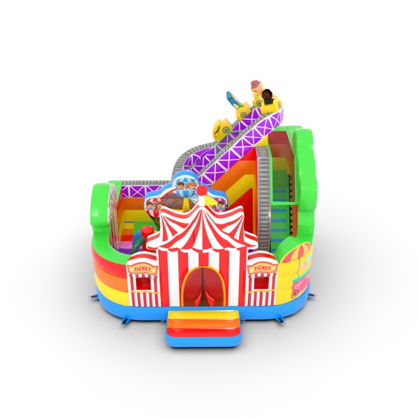 Nafukovací atrakce s kombinovanou skluzavkou Lunapark