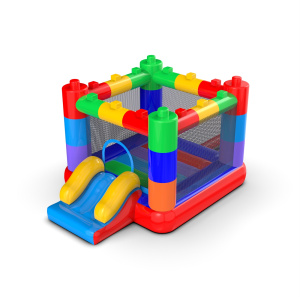 Skákací hrad drobné combo - barevné bloky