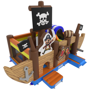 Dětské nafukovací pirátské hřiště ve tvaru lodě