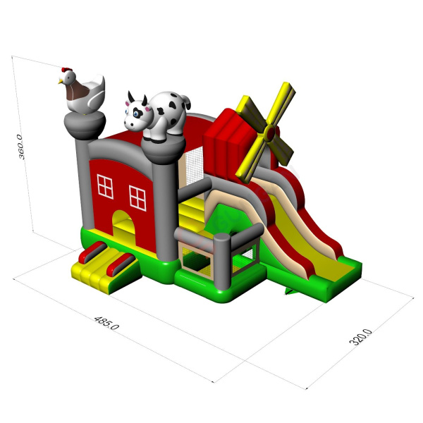 Dmuchany zamek farmerski combo  - 5