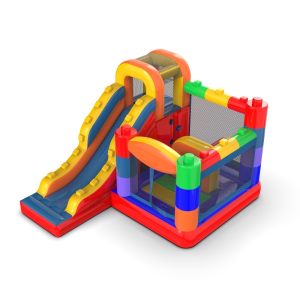 Malý nafukovací hrad se skluzavkou pro děti - Barevné kostky