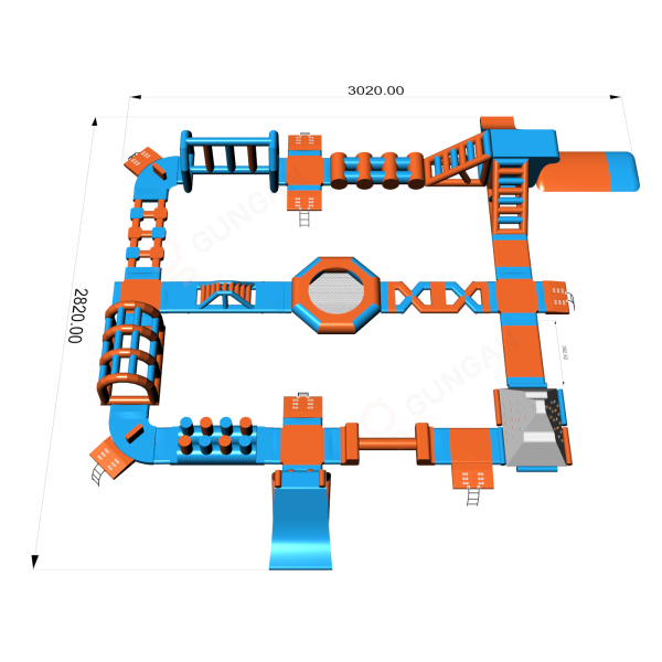 Dmuchany park wodny Alpha (30 x 28 m)  - 3