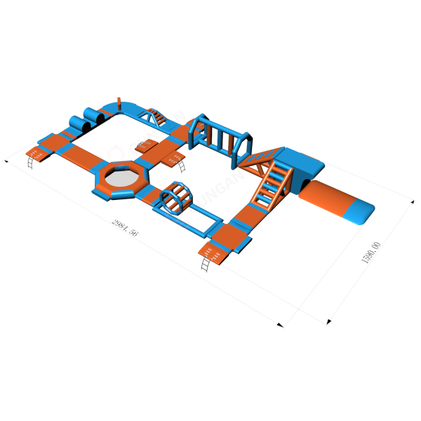 Dmuchany park wodny Gamma (30 x 16 m)  - 4