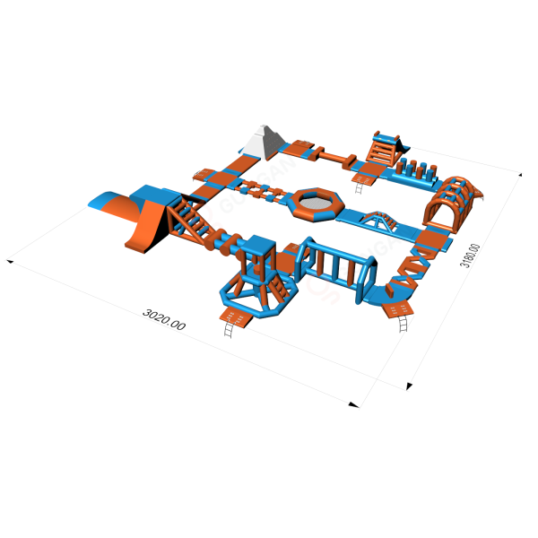 Dmuchany park wodny Zeta (32 x 30 m)  - 4