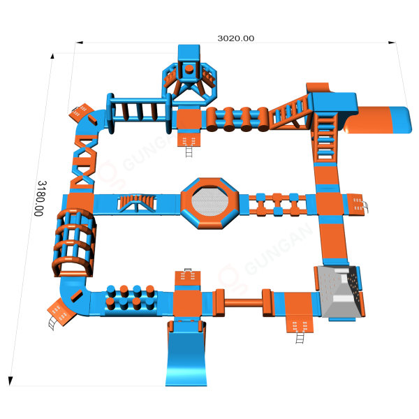 Dmuchany park wodny Zeta (32 x 30 m)  - 3