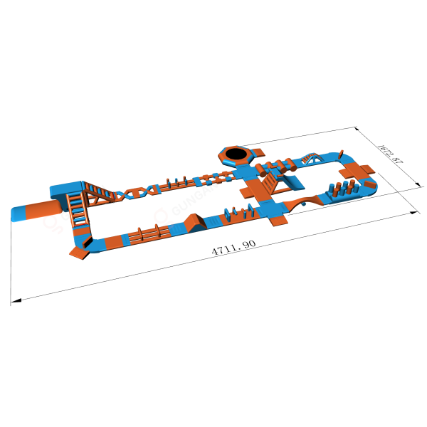 Dmuchany park wodny Lambda (47 x17 m)  - 10