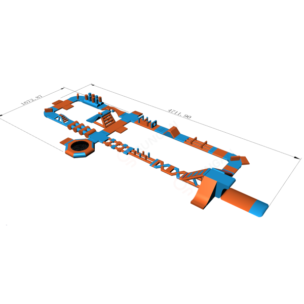 Dmuchany park wodny Lambda (47 x17 m)  - 11